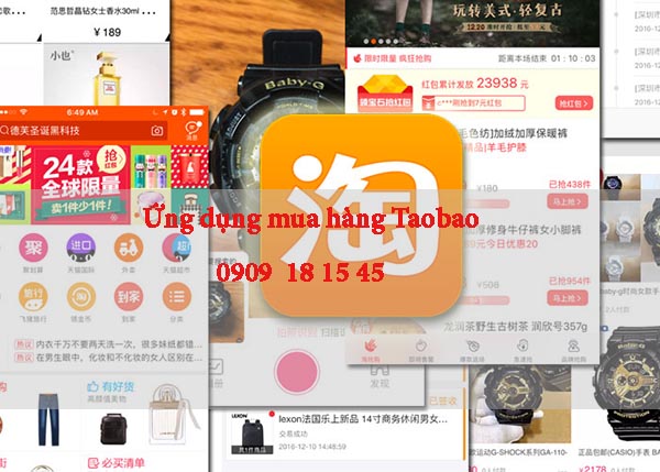 Ứng dụng ua hàng Taobao trên điện thoại